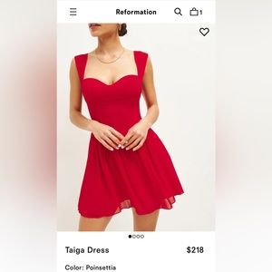 Reformation Taiga Dress red short new